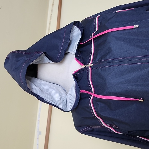 Fleet Street Petite Women's Navy & Pink Lightweight Jacket, Size Petite Large - Picture 8 of 15